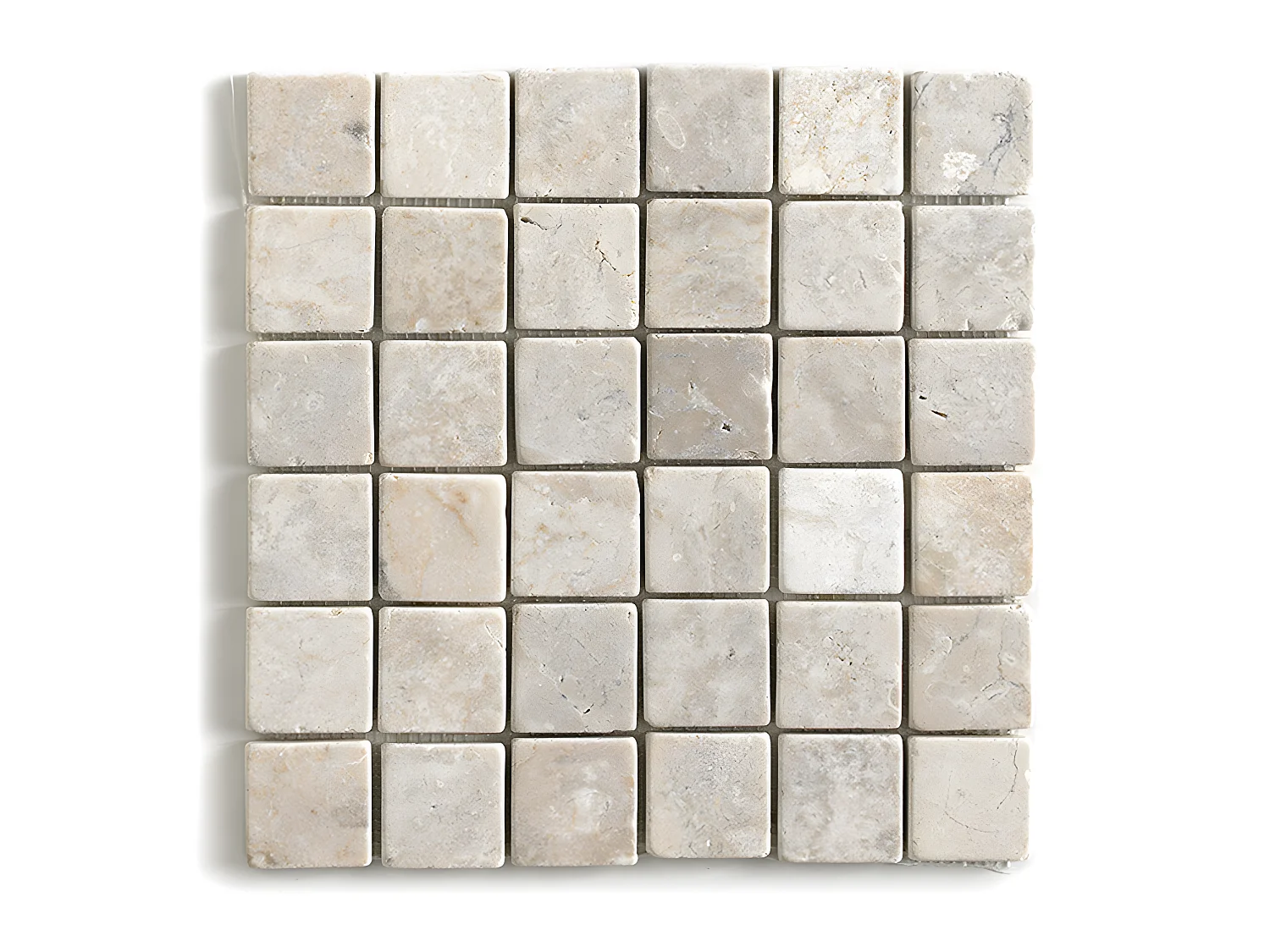 Carrelage de mosaïque/Plaque mosaïque mur et sol en marbre naturel coloris blanc - 30 x 30 cm