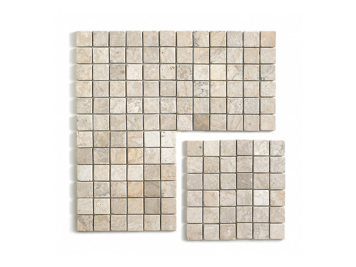 Carrelage de mosaïque (Boite de 1m²), Plaque mosaïque mur et sol en marbre naturel coloris blanc - 30 x 30 cm