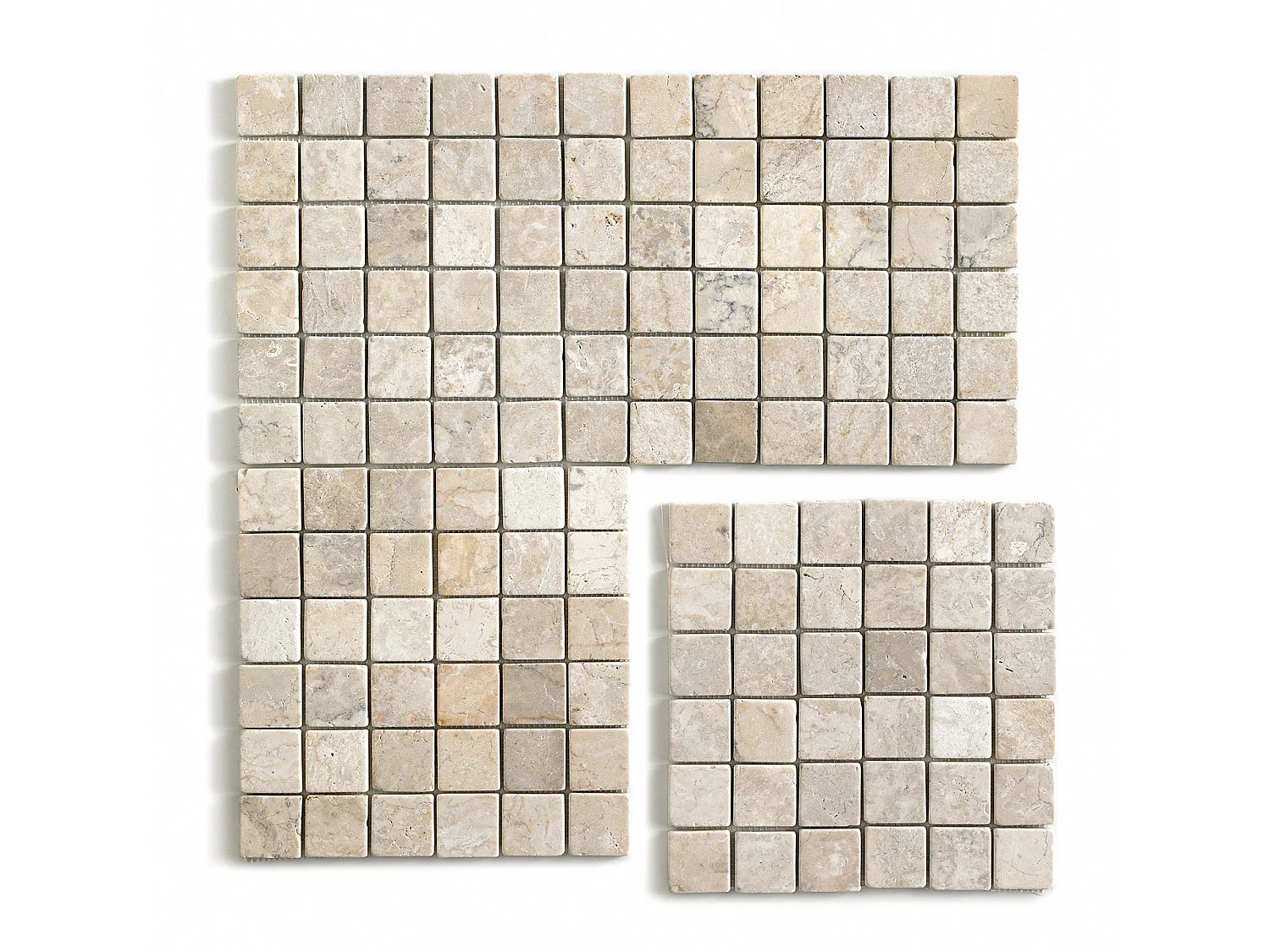 Carrelage de mosaïque (Boite de 1m²), Plaque mosaïque mur et sol en marbre naturel coloris blanc - 30 x 30 cm