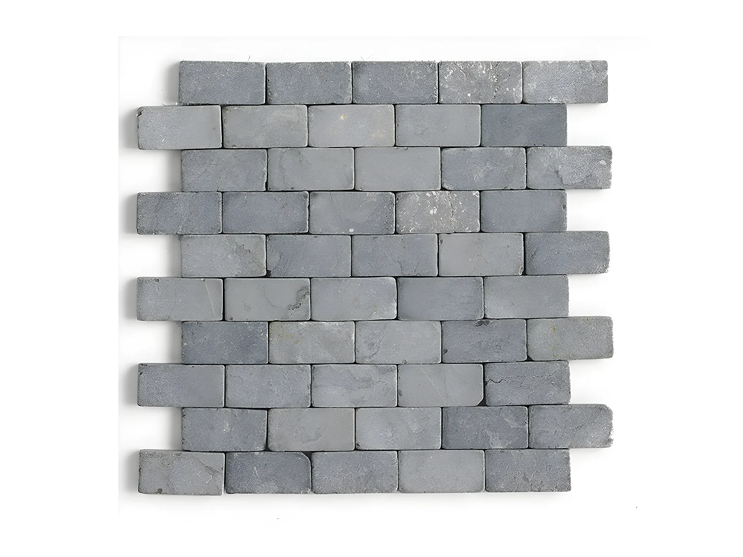Carrelage mosaïque / plaque de mosaïque mur et sol en marbre naturel coloris gris mat - 30 x 30 cm