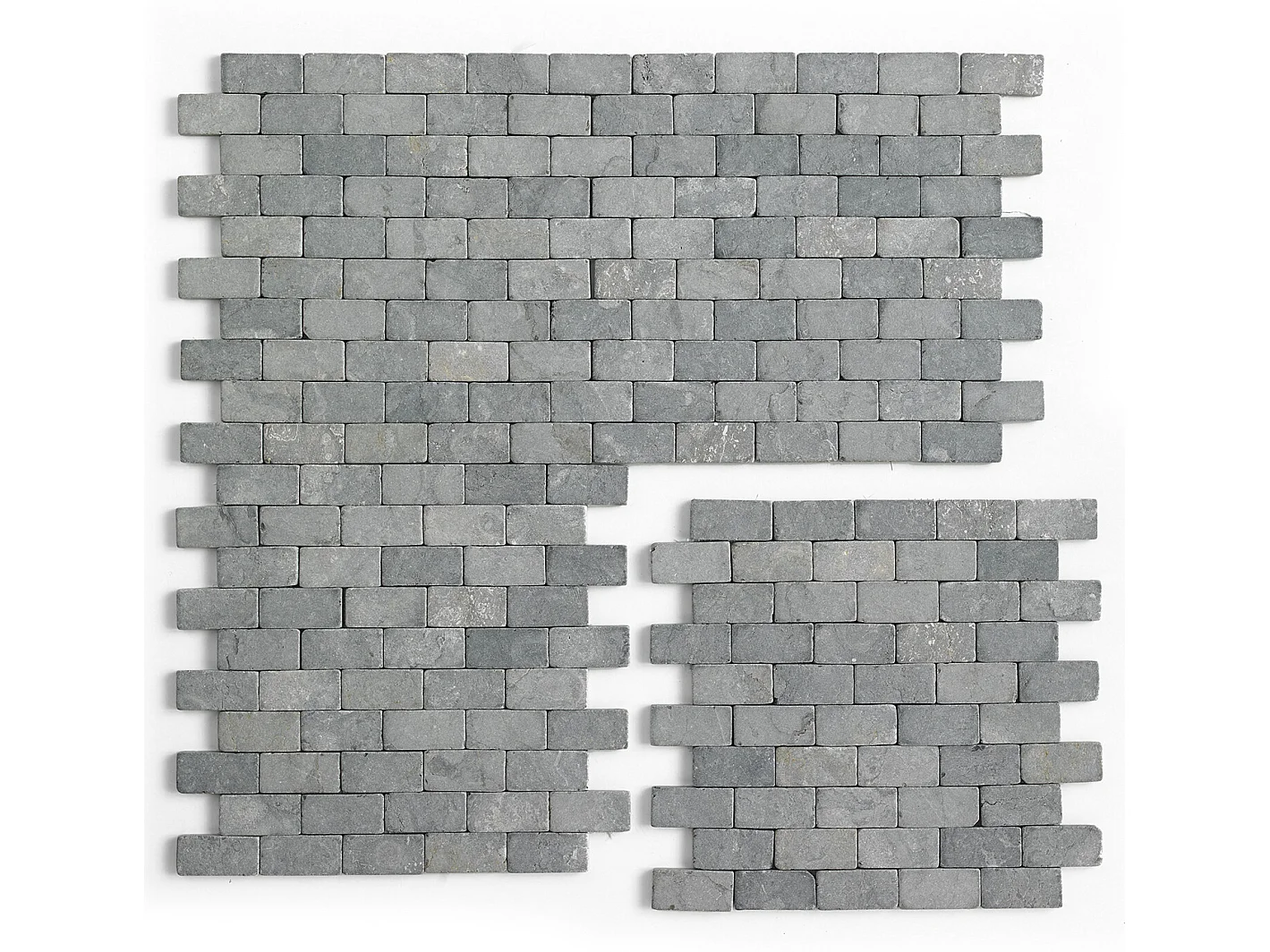 Carrelage mosaïque / plaque de mosaïque mur et sol en marbre naturel coloris gris mat - 30 x 30 cm