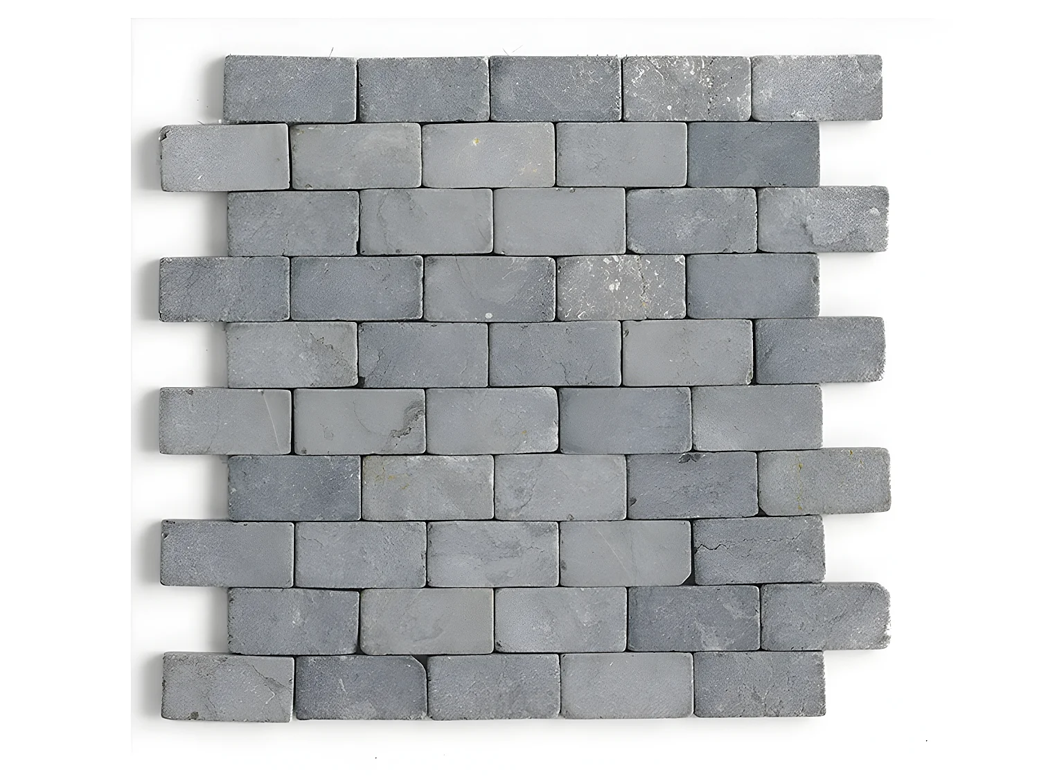 Carrelage mosaïque / plaque de mosaïque mur et sol en marbre naturel coloris gris mat - 30 x 30 cm