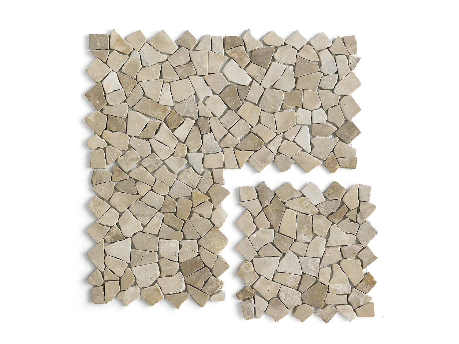 Carrelage de mosaïque (Boite de 1m²), Plaque mosaïque mur et sol en marbre naturel coloris marron - 30 x 30 cm