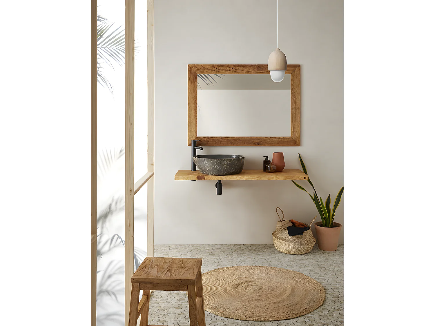 Carrelage de mosaïque (Boite de 1m²), Plaque mosaïque mur et sol en marbre naturel coloris marron - 30 x 30 cm