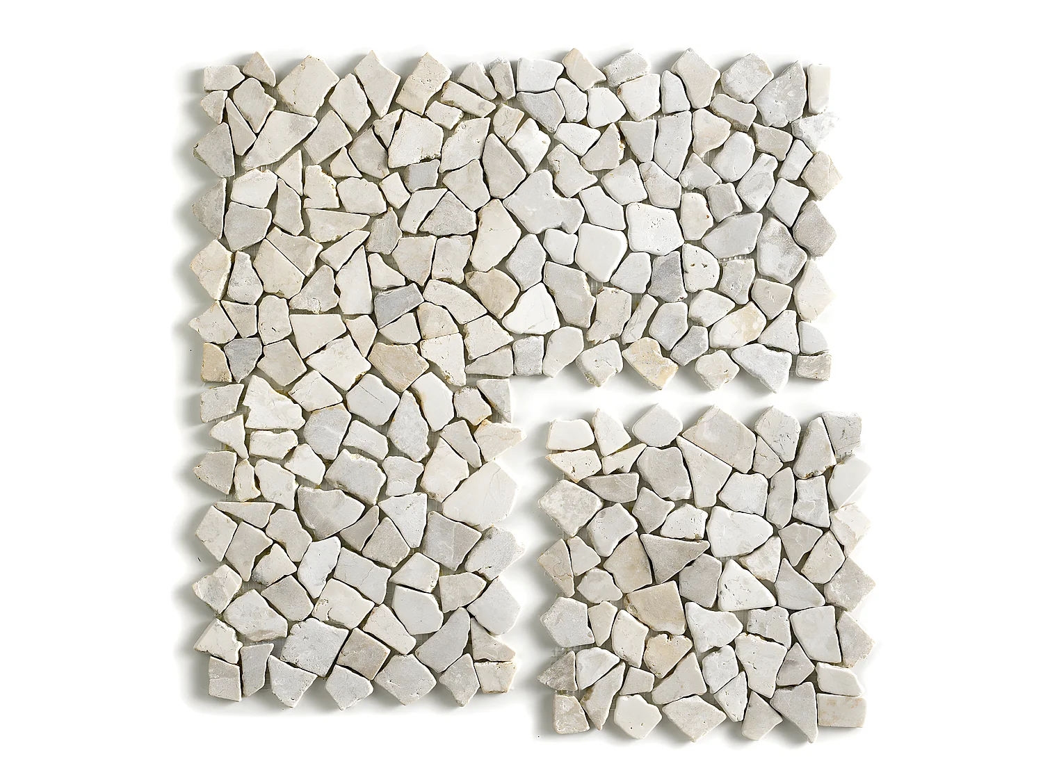 Carrelage de mosaïque/Plaque mosaïque mur et sol en marbre naturel coloris blanc - 30 x 30 cm
