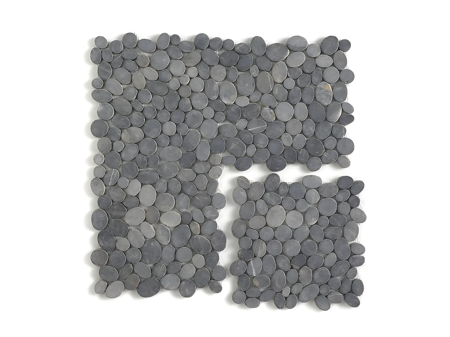 Carrelage de mosaïque (Boite de 1m²) / Plaque mosaïque mur et sol en marbre naturel coloris gris mat - 33 x 33 cm