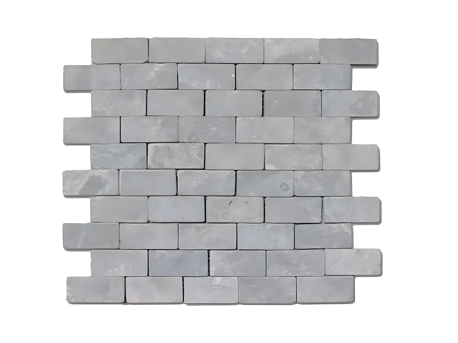 Carrelage mosaïque / Plaque de mosaïque mur et sol en marbre naturel coloris gris clair - 30 x 30 cm