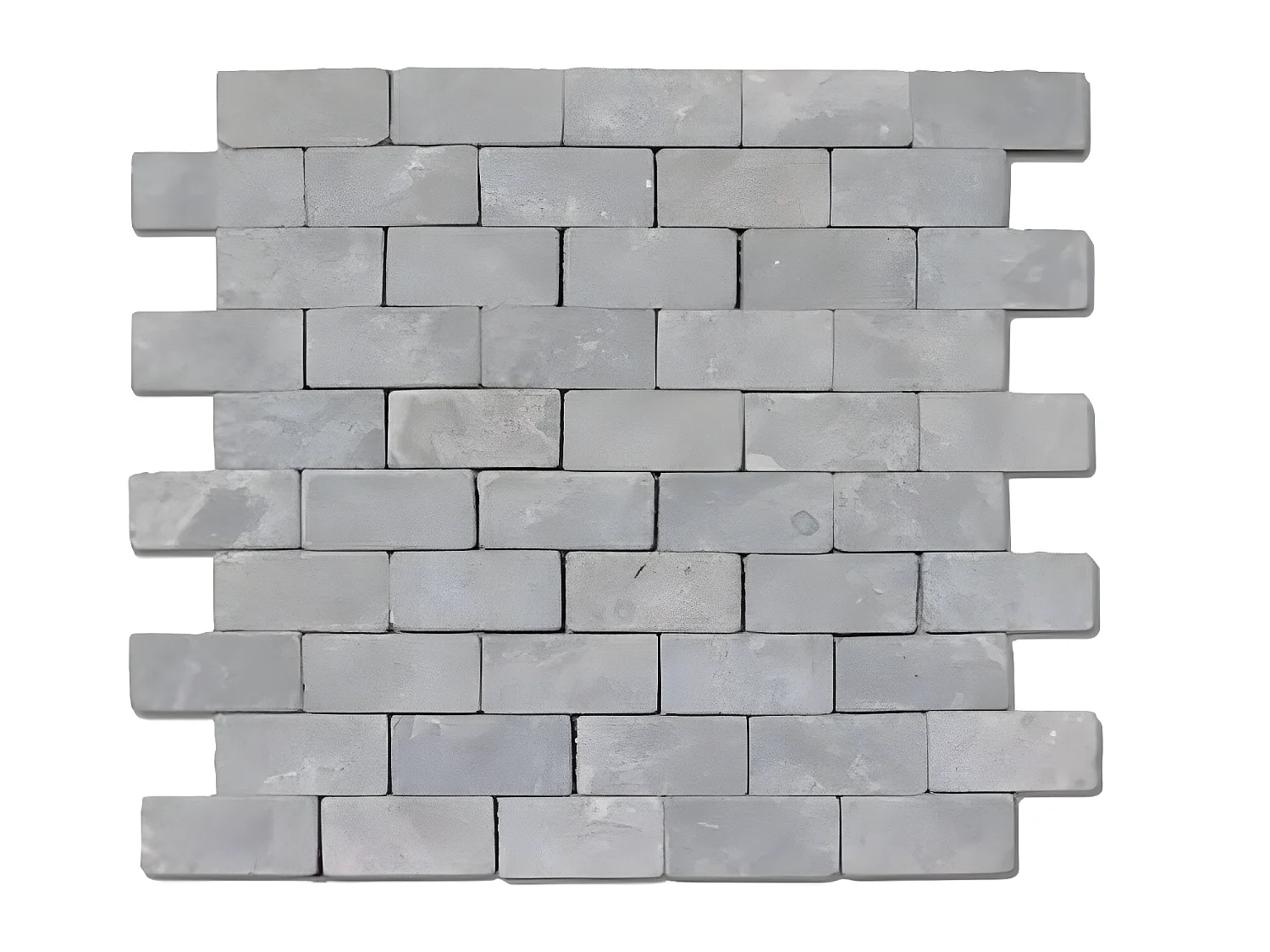 Carrelage mosaïque / Plaque de mosaïque mur et sol en marbre naturel coloris gris clair - 30 x 30 cm
