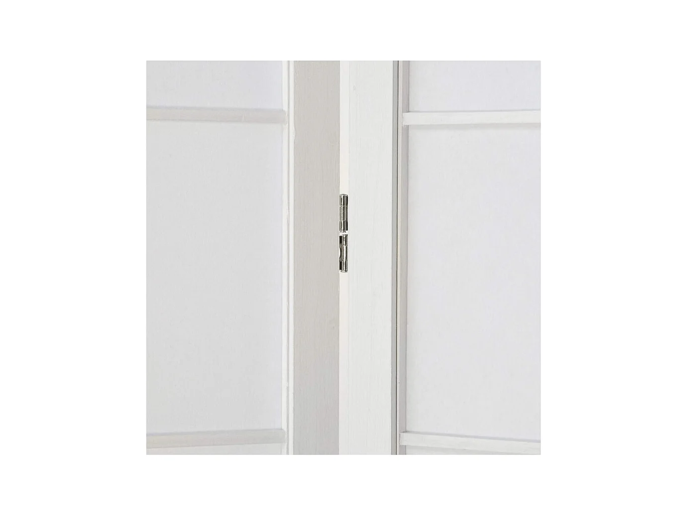 Paravent japonais grands carreaux bois blanc et papier de riz - 6 pans - Dim : H 175 cm