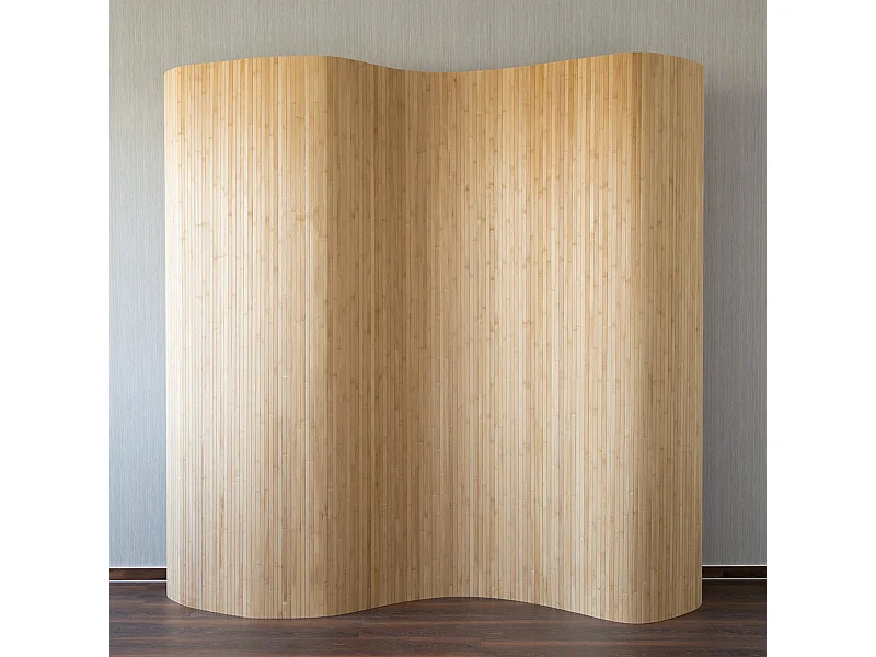 Paravent bambou brun 200 x 250 cm