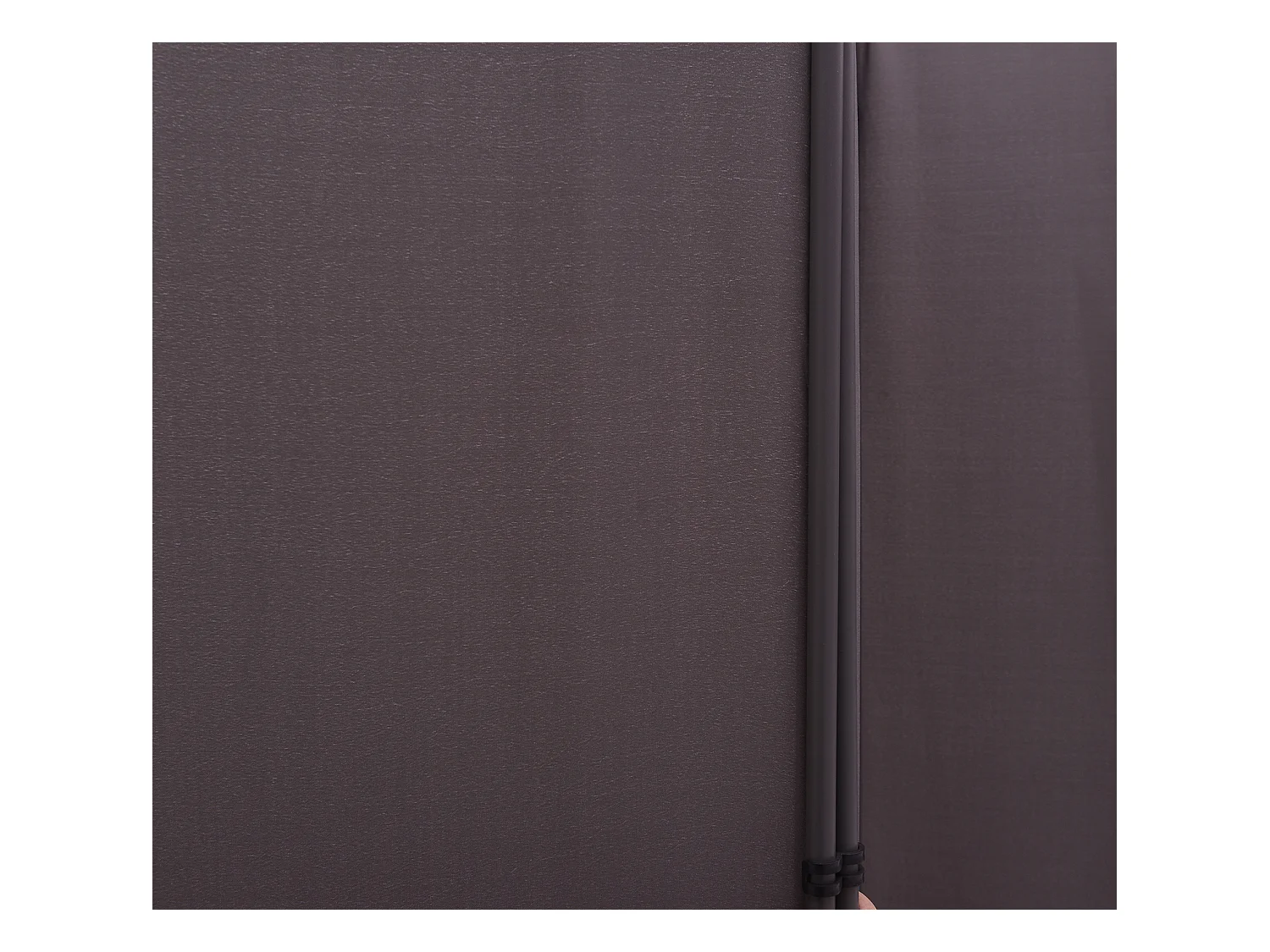 Paravent en métal et tissu gris de 4 pans - Hauteur 170 cm x Largeur 214 cm