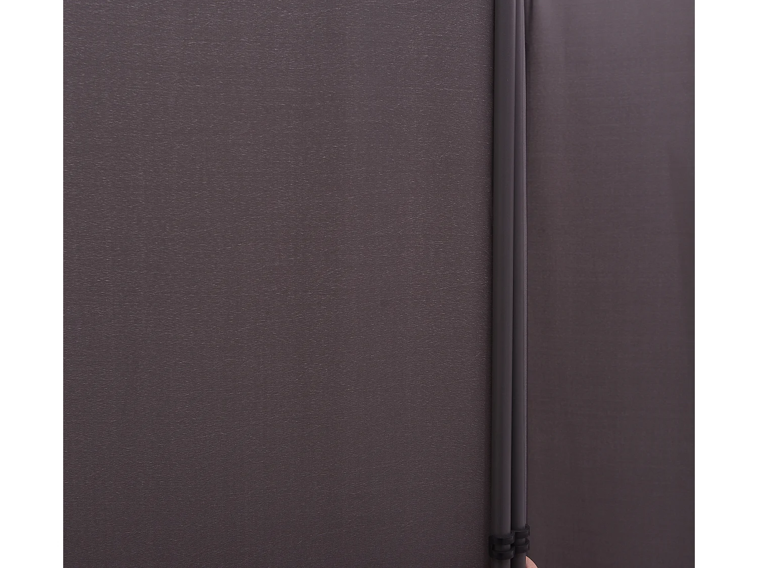 Paravent en métal et tissu gris de 4 pans - Hauteur 170 cm x Largeur 214 cm