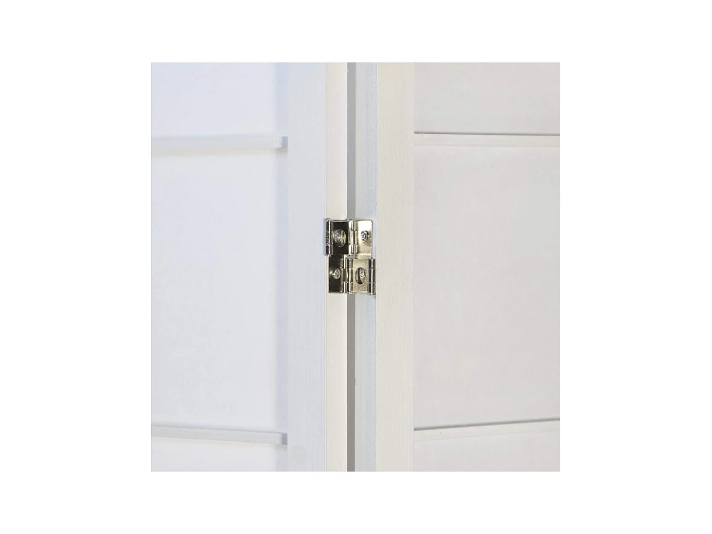 Paravent japonais grands carreaux bois blanc et papier de riz - 4 pans - Dim : H 175 cm