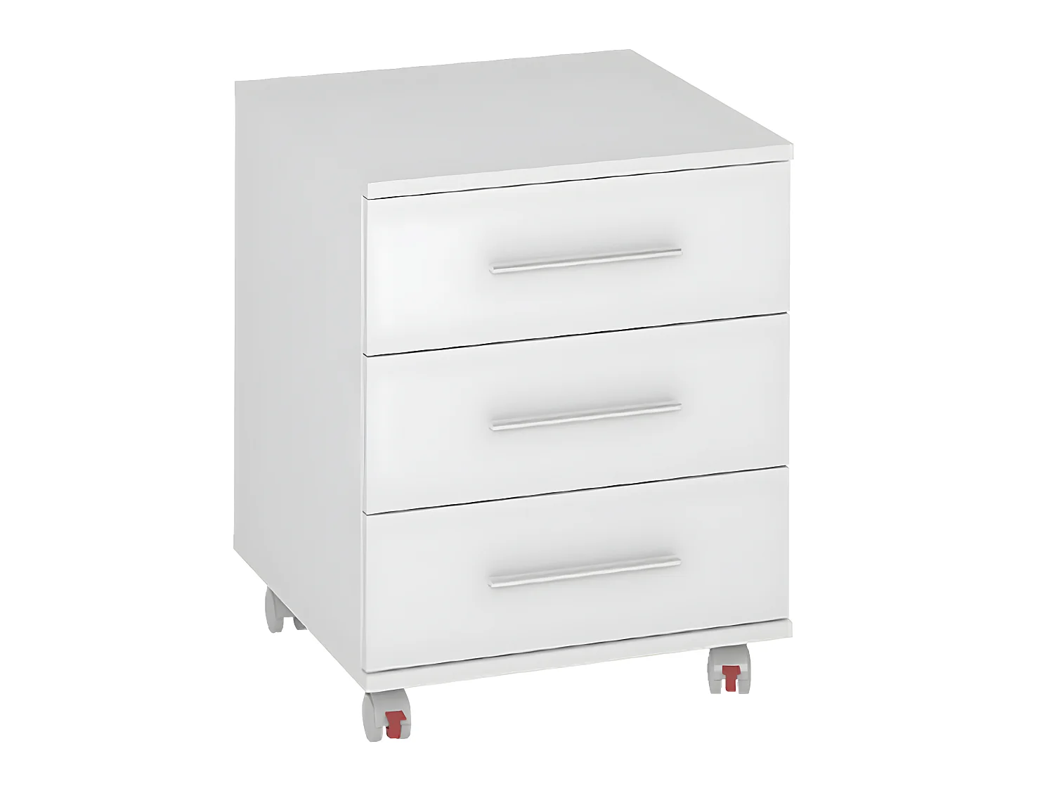 Table de chevet / Table de nuit coloris blanc - Longueur 45,5 x Profondeur 40 x Hauteur 58 cm