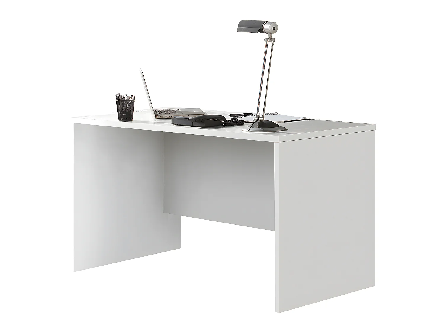 Bureau coloris Blanc - longueur 150 x profondeur 75 cm