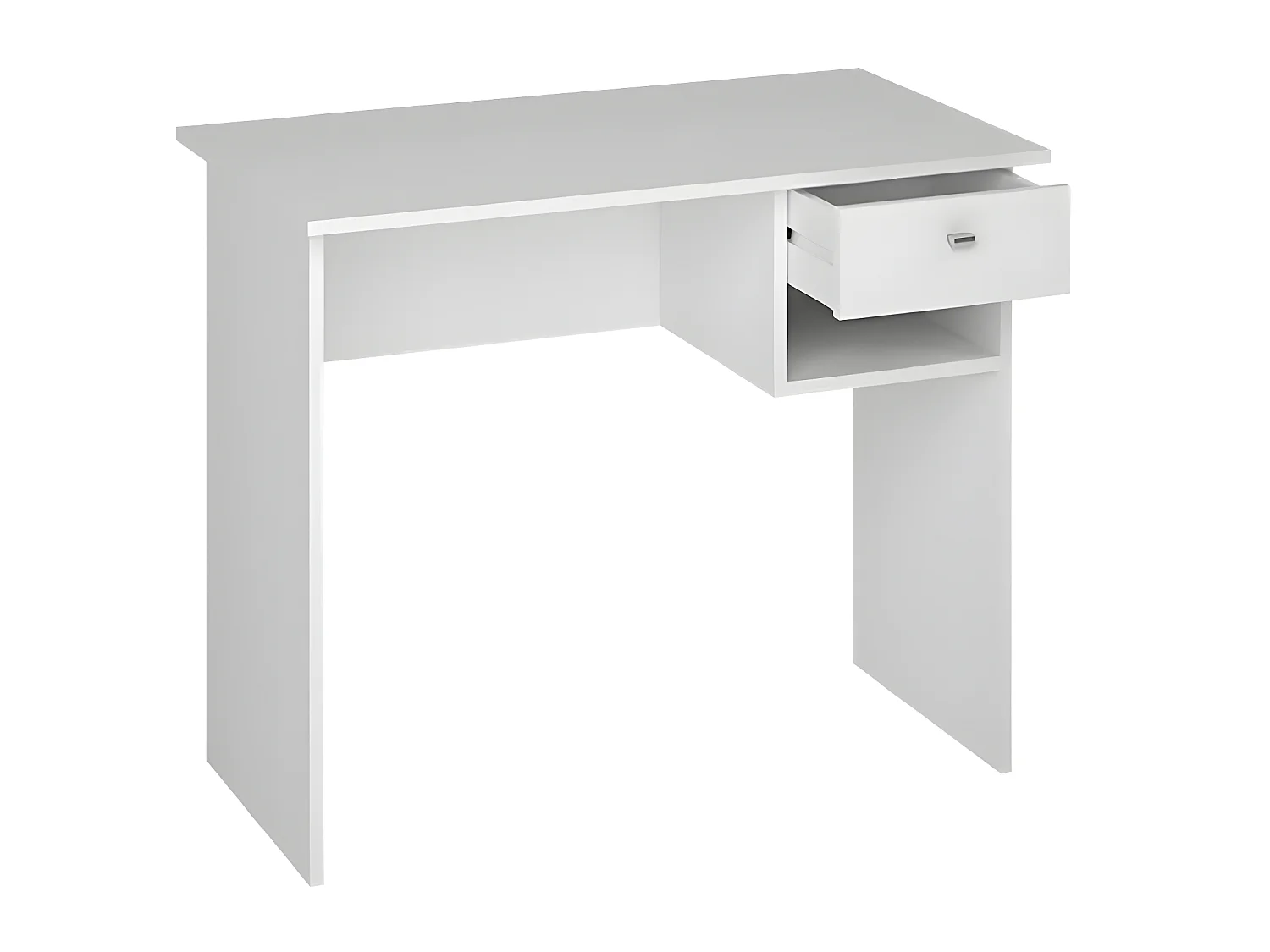 Bureau coloris blanc - Hauteur 74 x Longueur 90 x Profondeur 50 cm