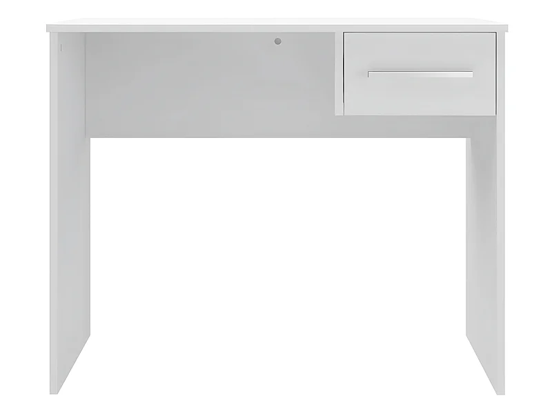 Bureau en mélamine coloris blanc - Longueur 90 x profondeur 50 x Hauteur 75 cm