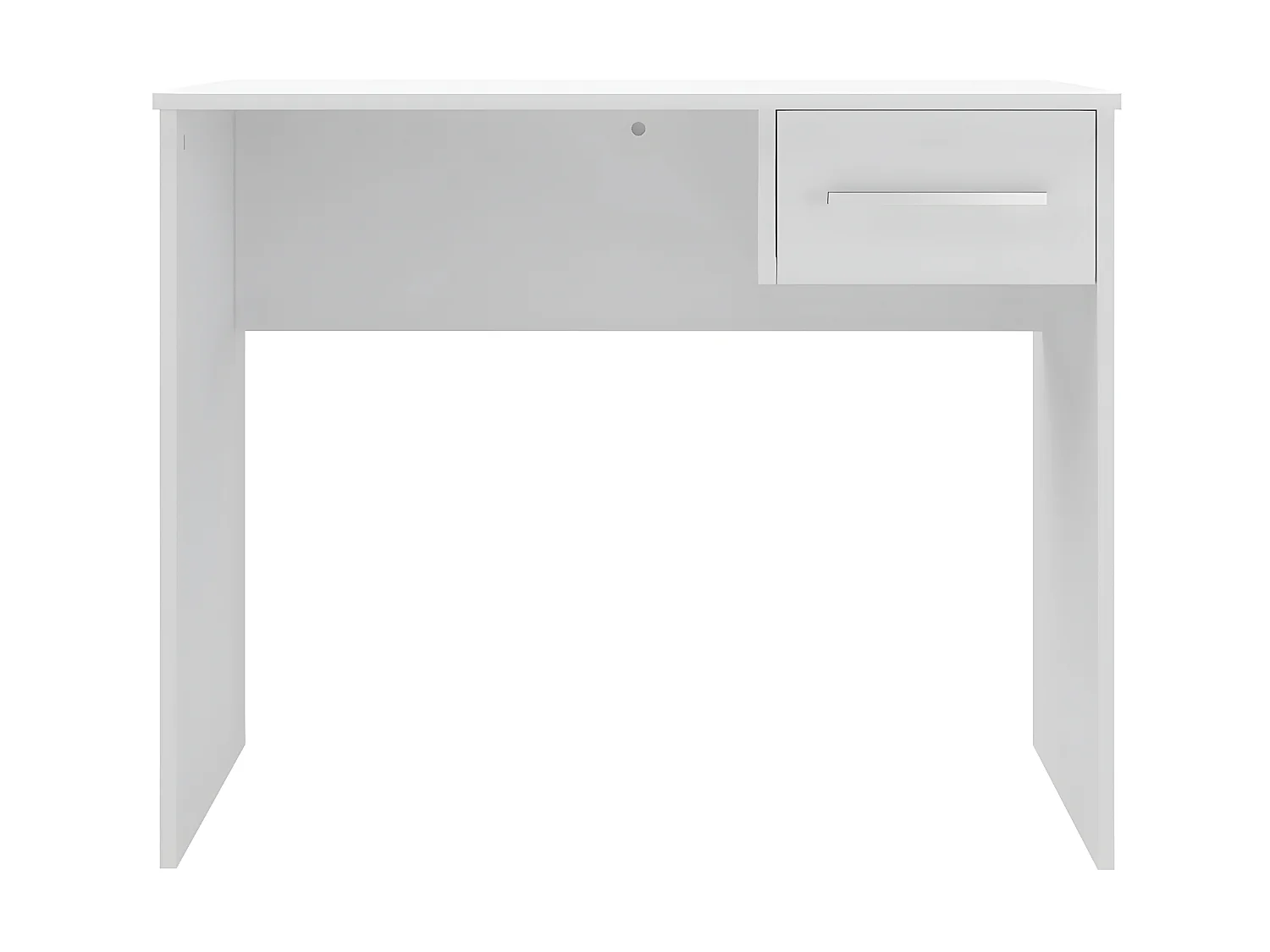 Bureau en mélamine coloris blanc - Longueur 90 x profondeur 50 x Hauteur 75 cm