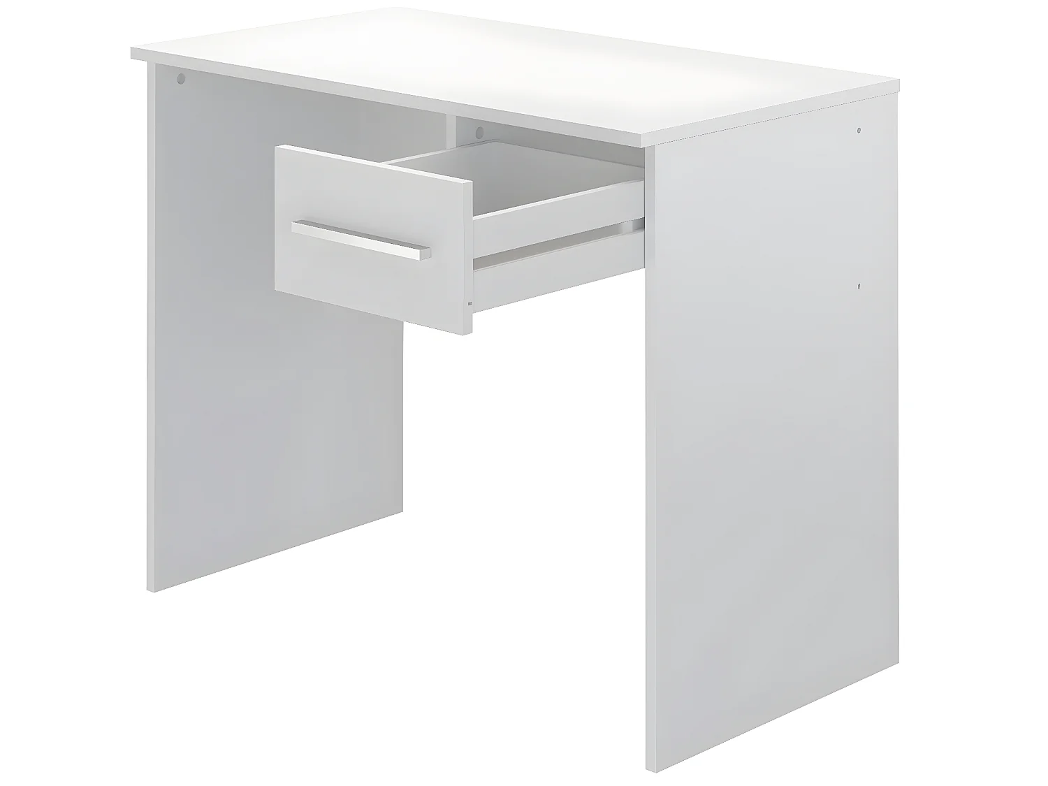 Bureau en mélamine coloris blanc - Longueur 90 x profondeur 50 x Hauteur 75 cm