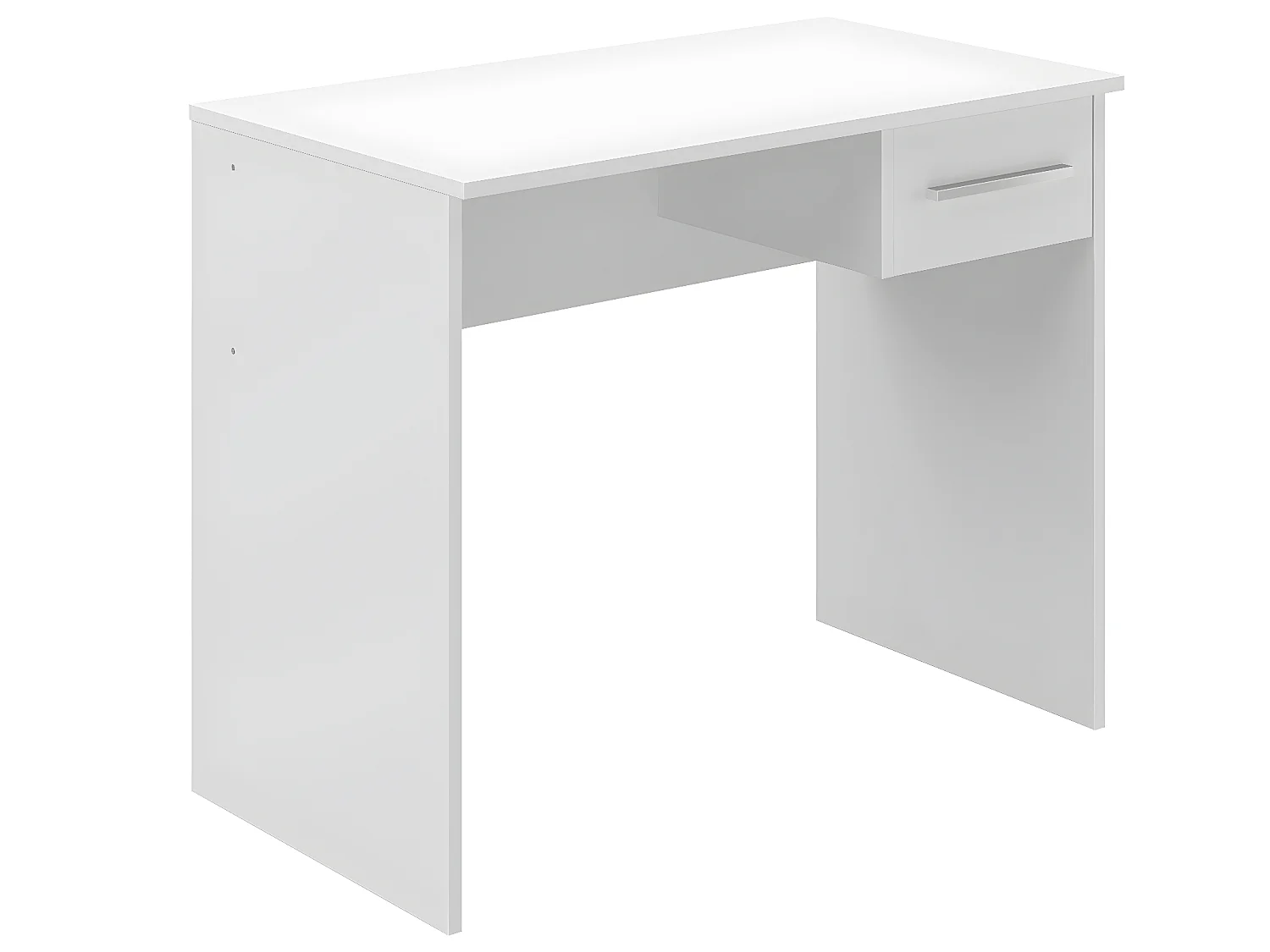 Bureau en mélamine coloris blanc - Longueur 90 x profondeur 50 x Hauteur 75 cm