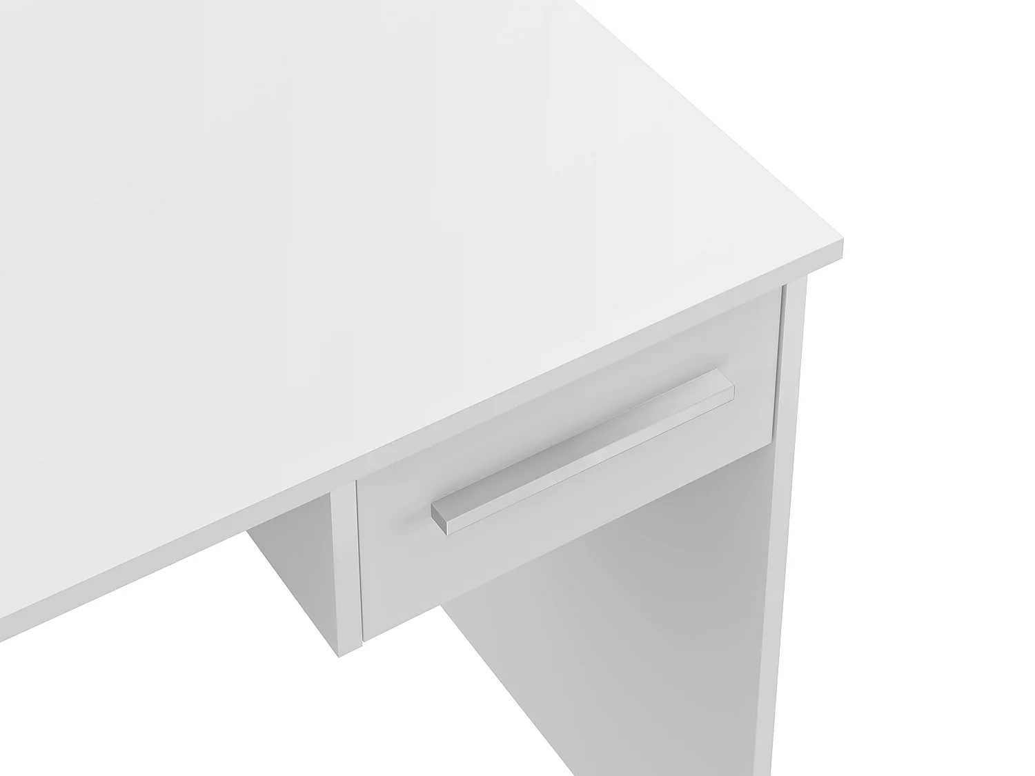 Bureau en mélamine coloris blanc - Longueur 90 x profondeur 50 x Hauteur 75 cm