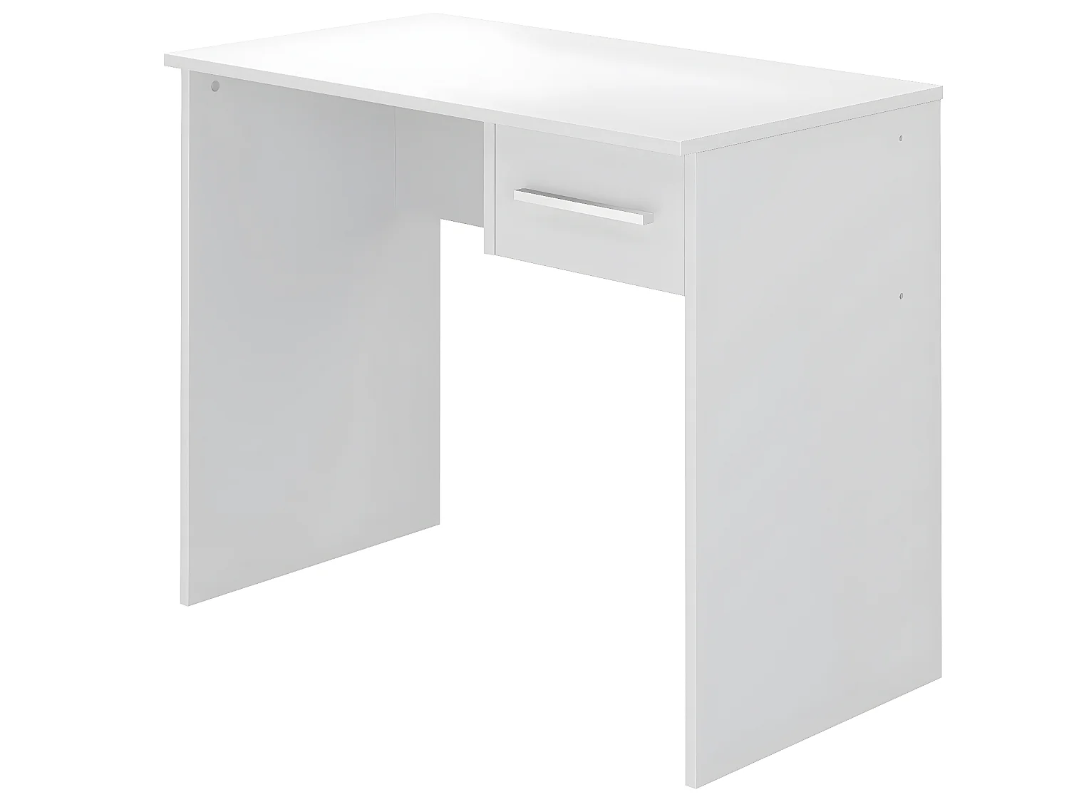 Bureau en mélamine coloris blanc - Longueur 90 x profondeur 50 x Hauteur 75 cm