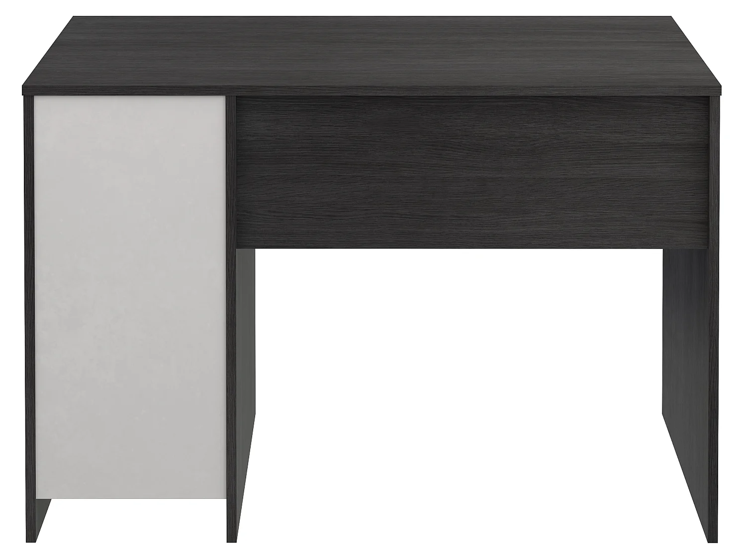 Bureau en mélamine coloris gris foncé avec 3 tiroirs  - Longueur 110 x profondeur 56 x Hauteur 73 cm 
