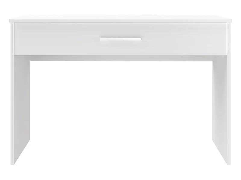 Bureau en mélamine coloris blanc - Longueur 110 x profondeur 56 x Hauteur 73 cm