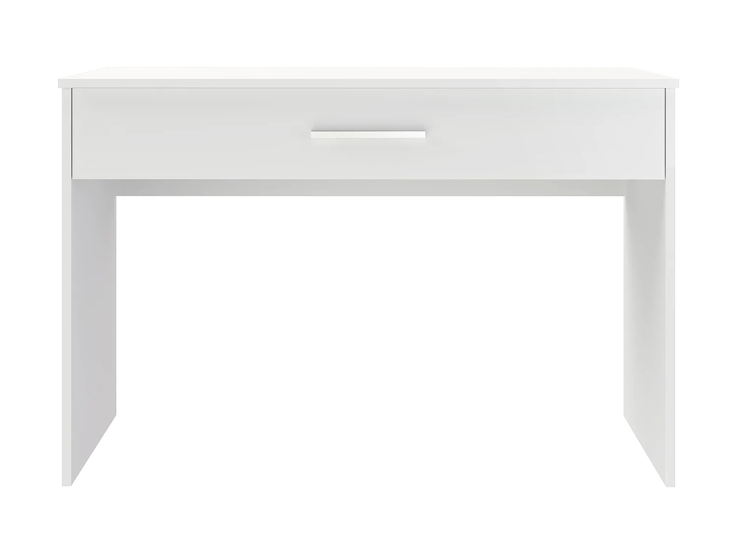 Bureau en mélamine coloris blanc - Longueur 110 x profondeur 56 x Hauteur 73 cm