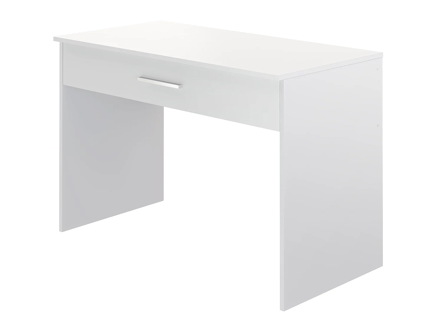 Bureau en mélamine coloris blanc - Longueur 110 x profondeur 56 x Hauteur 73 cm