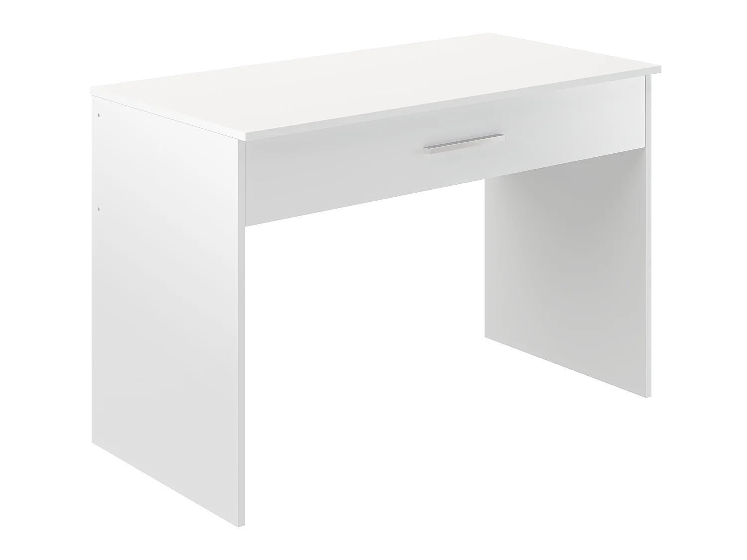 Bureau en mélamine coloris blanc - Longueur 110 x profondeur 56 x Hauteur 73 cm