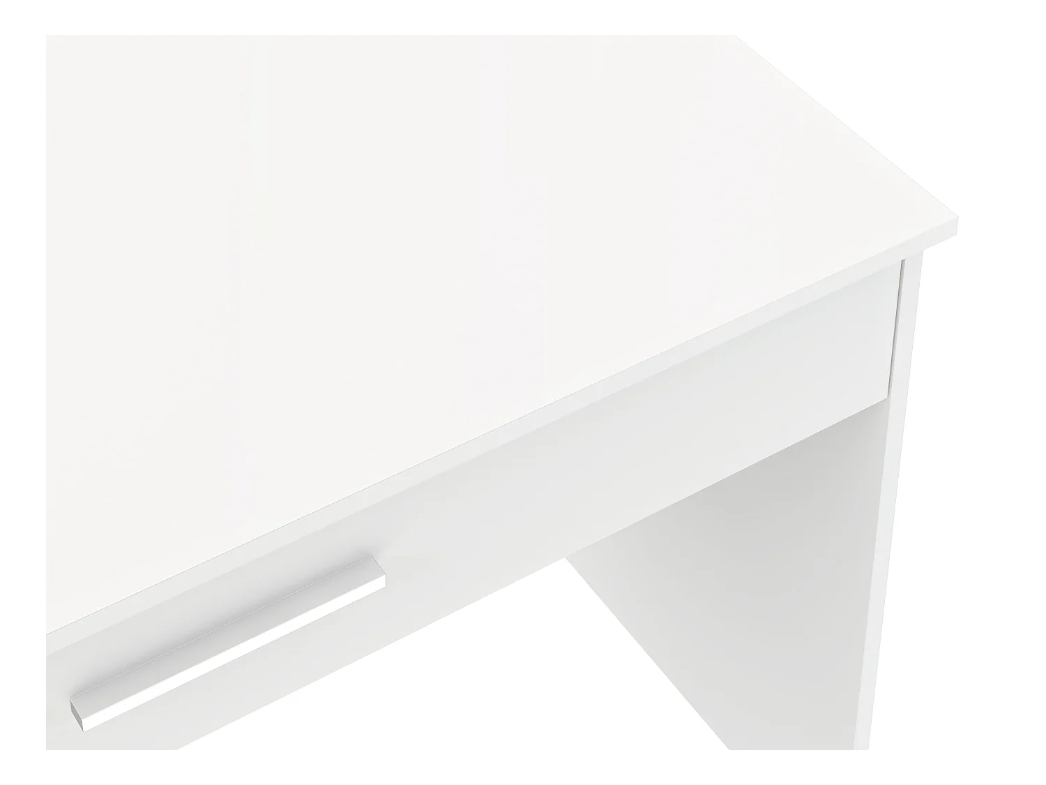Bureau en mélamine coloris blanc - Longueur 110 x profondeur 56 x Hauteur 73 cm