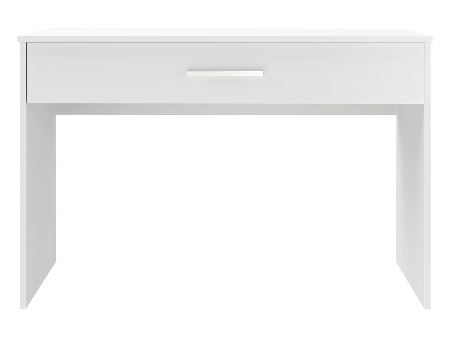 Bureau en mélamine coloris blanc - Longueur 110 x profondeur 56 x Hauteur 73 cm