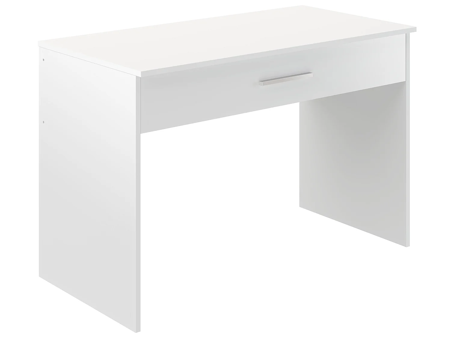 Bureau en mélamine coloris blanc - Longueur 110 x profondeur 56 x Hauteur 73 cm
