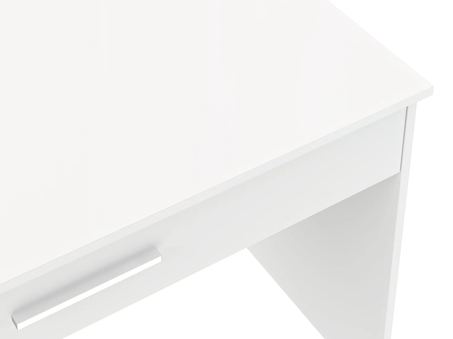 Bureau en mélamine coloris blanc - Longueur 110 x profondeur 56 x Hauteur 73 cm
