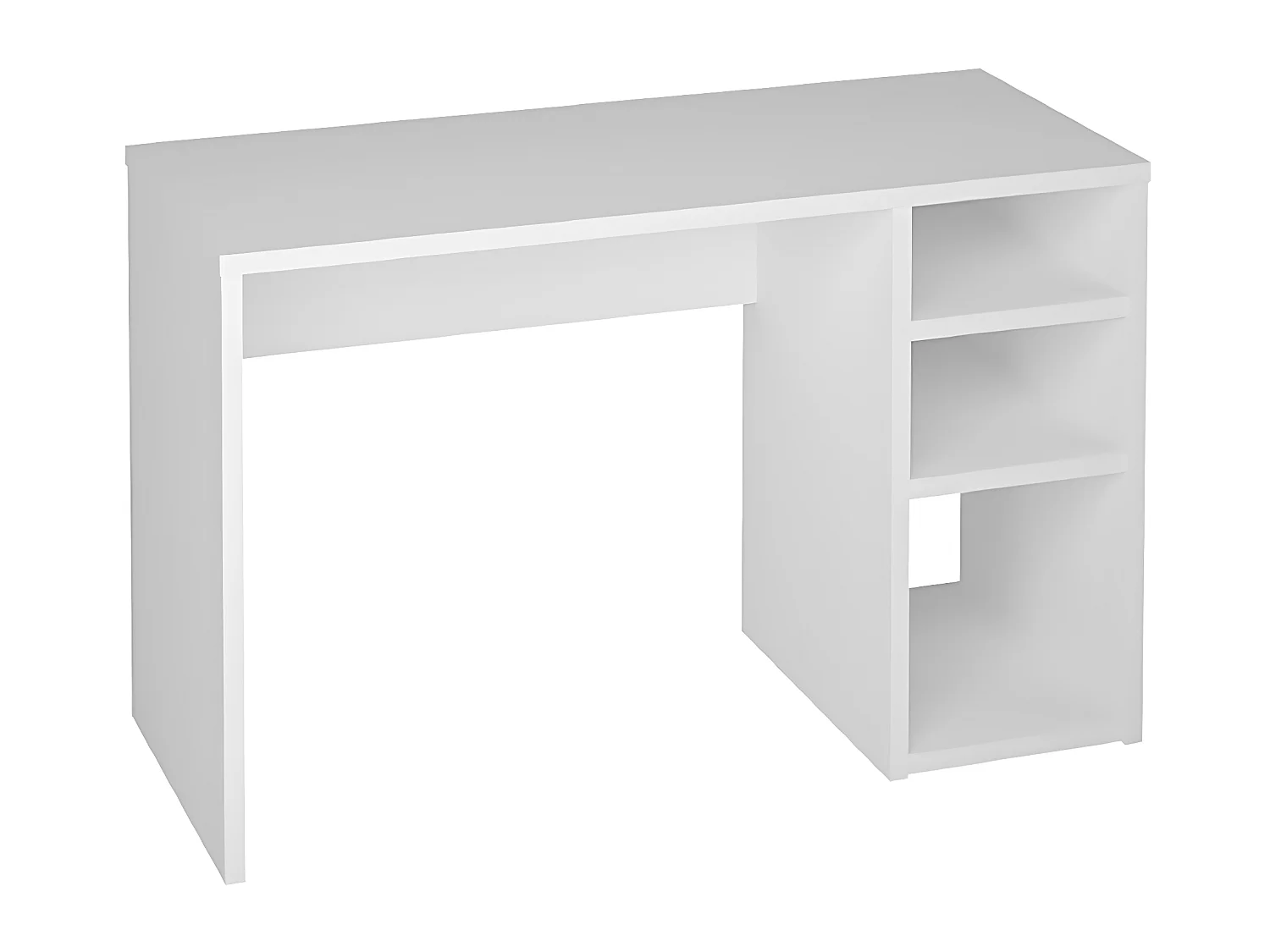 Bureau coloris blanc - Hauteur 75 x Longueur 120 x Profondeur 50 cm