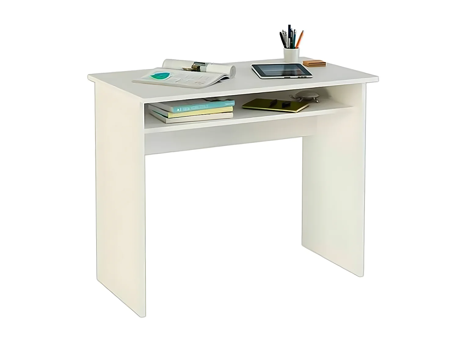 Bureau design coloris blanc - Hauteur 74 x Longueur 90 x Profondeur 50 cm