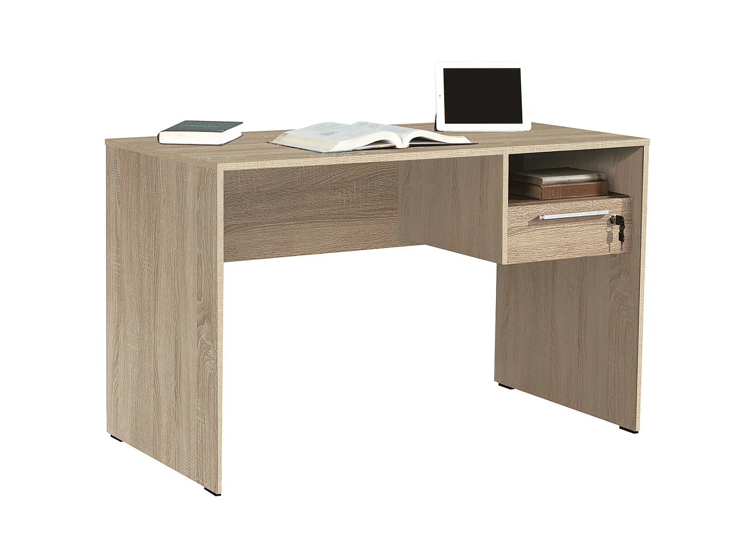 Bureau coloris Chêne Cambrian - longueur 120 x profondeur 60 cm