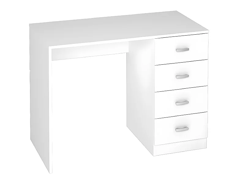 Bureau coloris blanc - Longueur 100 x Profondeur 50 x Hauteur 74 cm