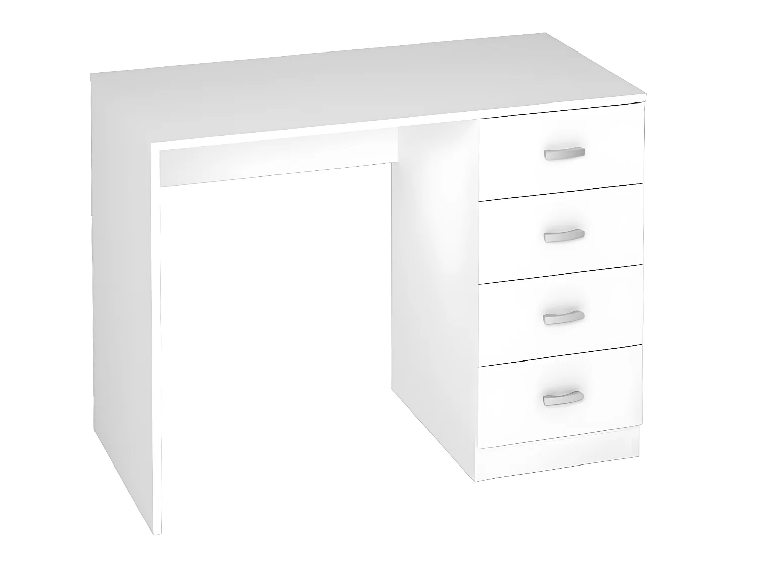 Bureau coloris blanc - Longueur 100 x Profondeur 50 x Hauteur 74 cm