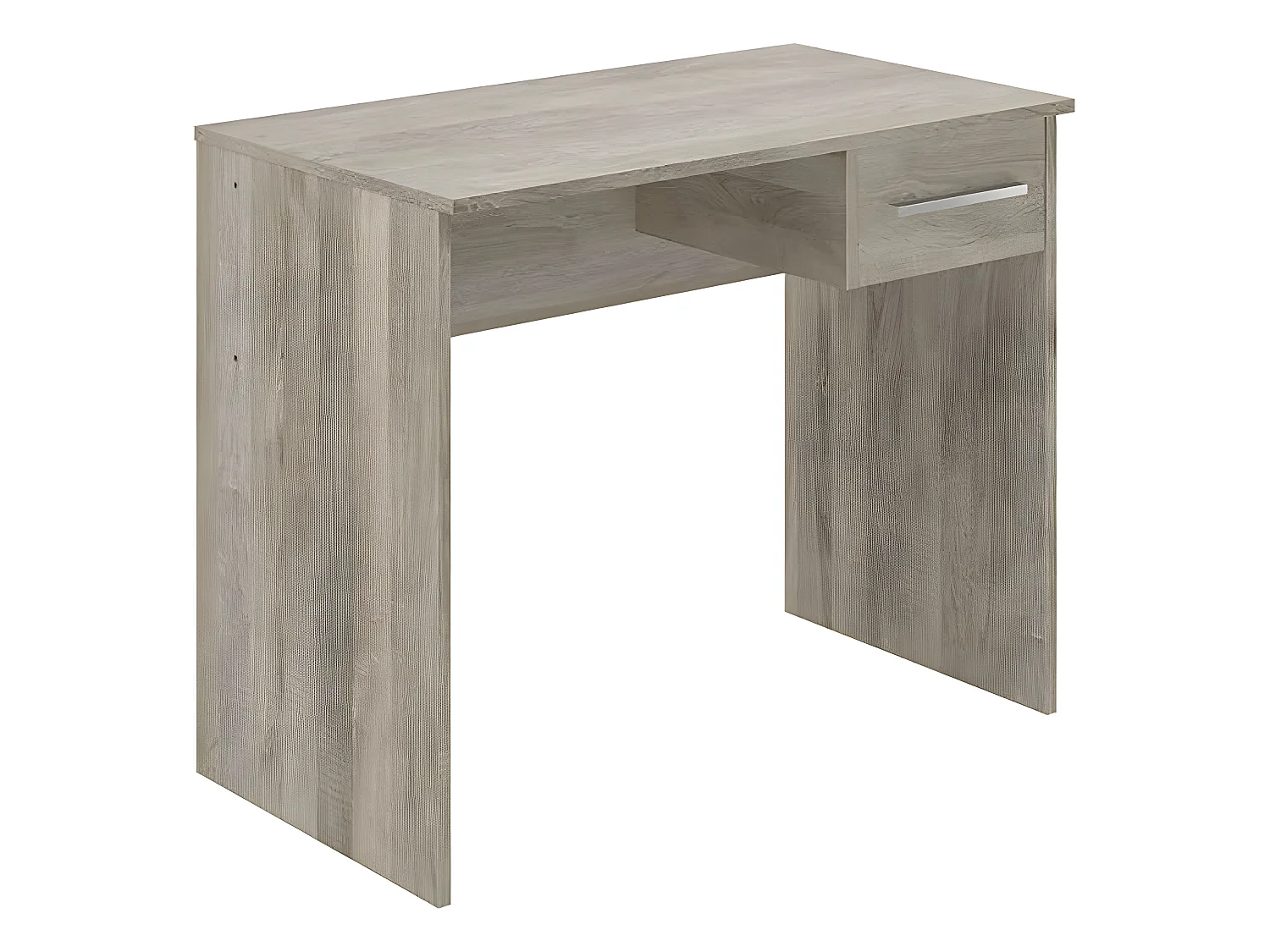 Bureau en mélamine coloris chêne - Longueur 90 x profondeur 50 x Hauteur 75 cm