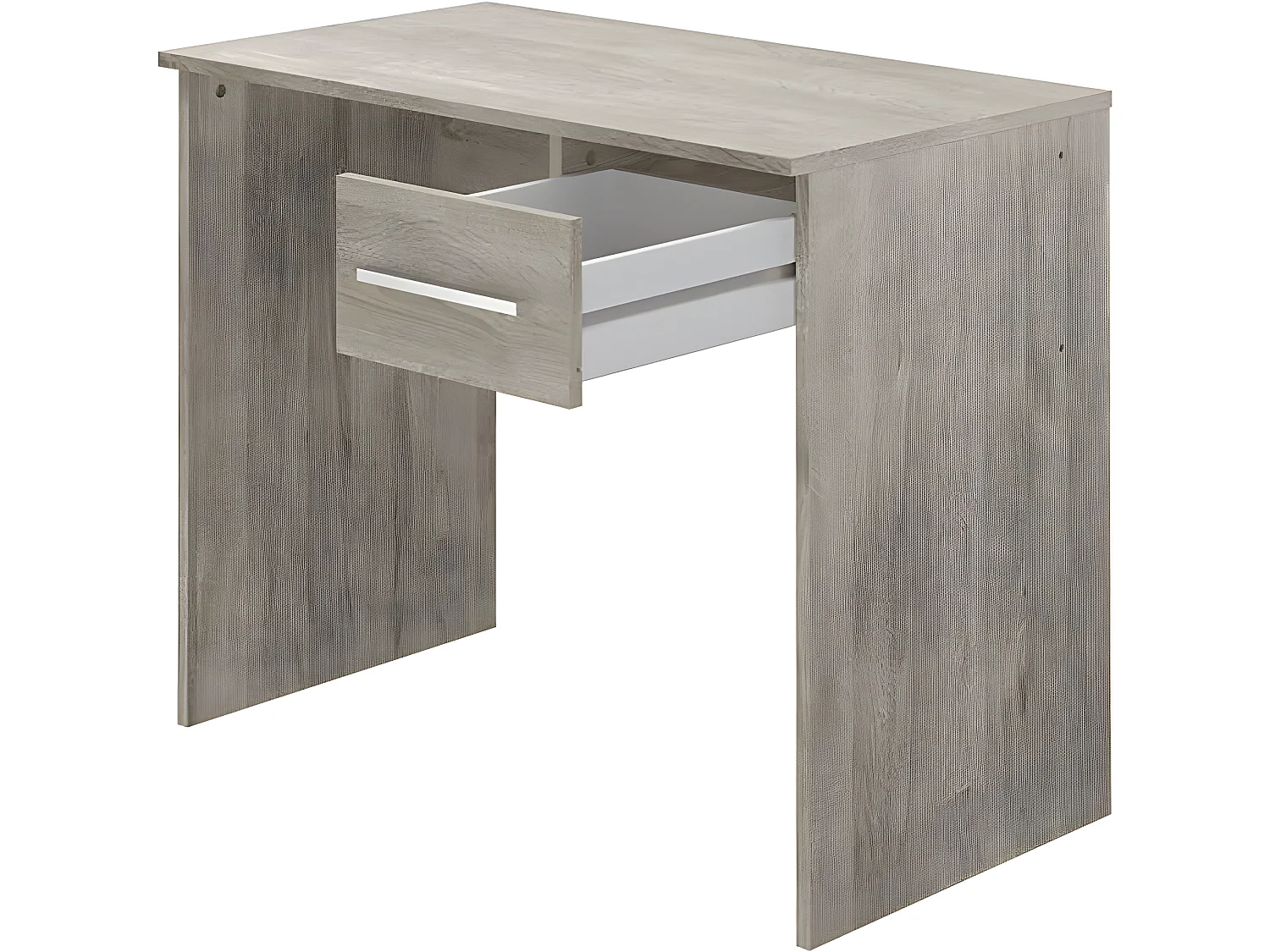 Bureau en mélamine coloris chêne - Longueur 90 x profondeur 50 x Hauteur 75 cm