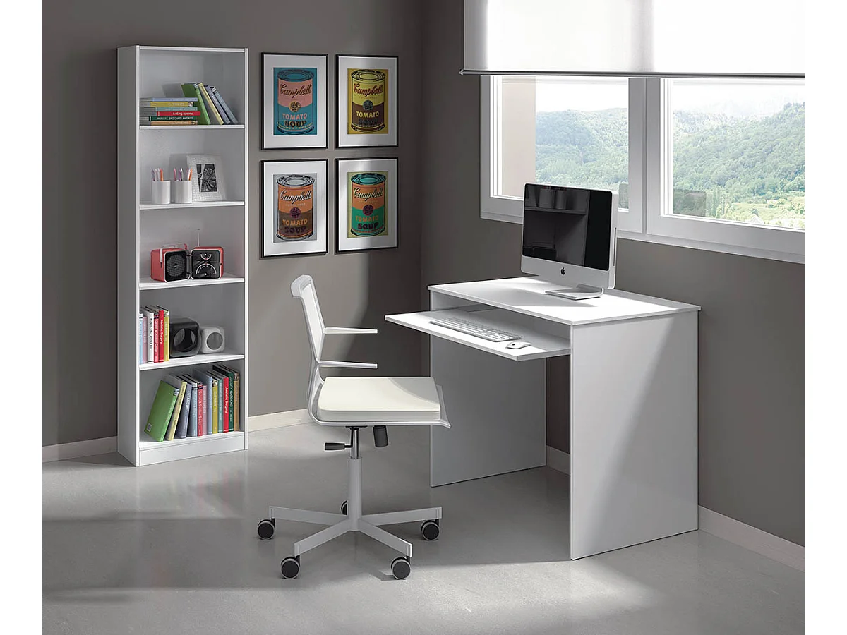 Bureau coloris Blanc Artic - 79 x 90 x 54 cm