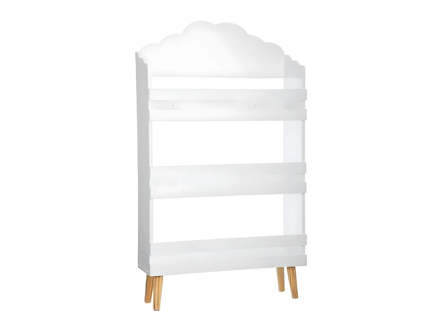 Bibliothèque coloris Blanc en bois - Dim : L58 x l100 x H18 cm