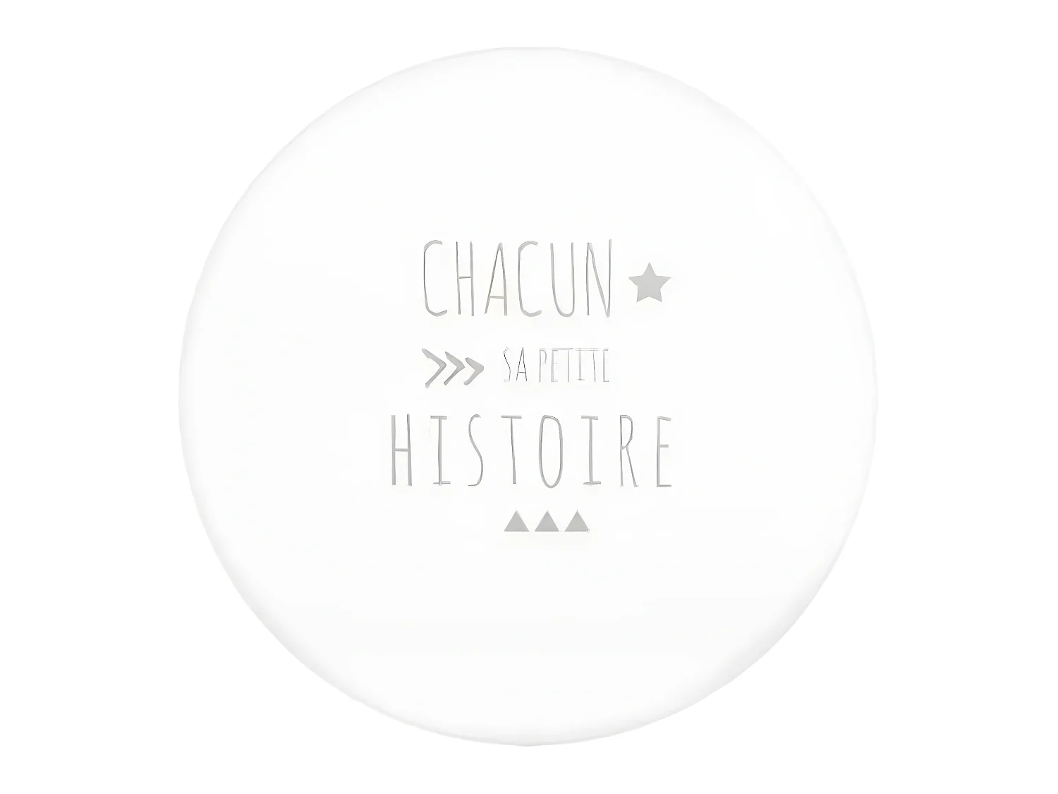 Bibliothèque enfant ronde en MDF et polypropylène, gris - Dim : L.40 x l.40 x H.59 cm