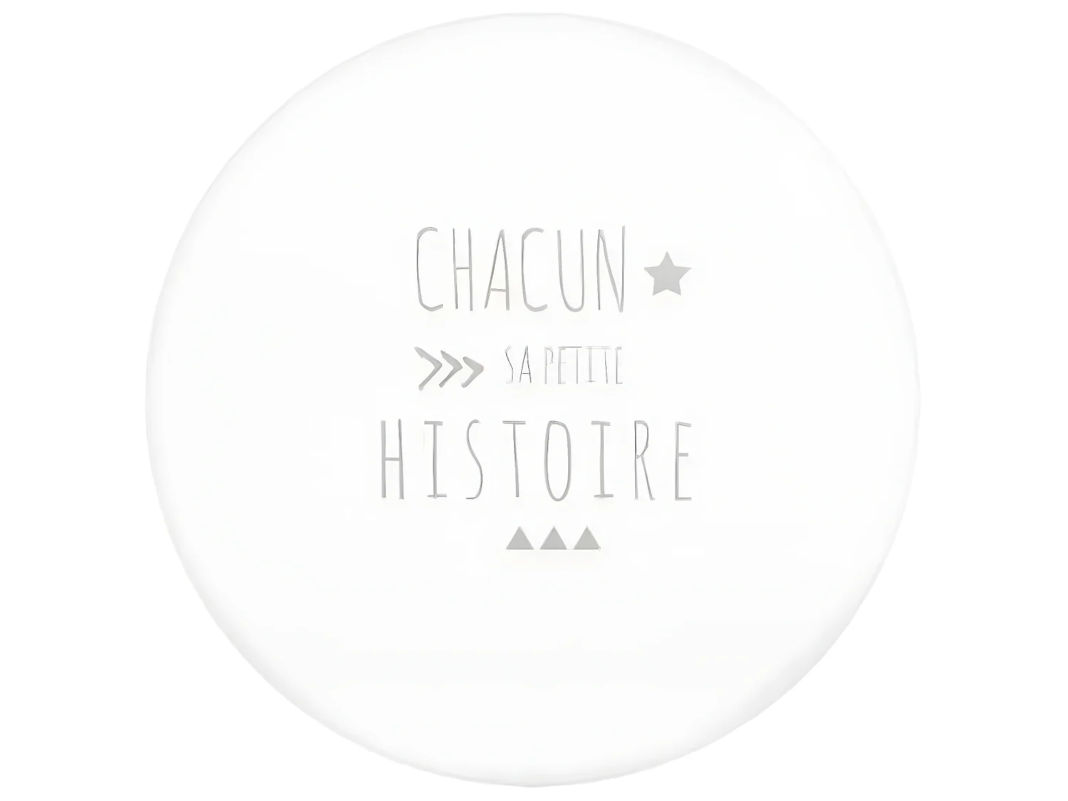 Bibliothèque enfant ronde en MDF et polypropylène, gris - Dim : L.40 x l.40 x H.59 cm