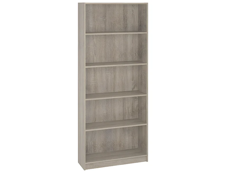Bibliothèque / Etagère coloris chêne - Hauteur 180 x Longueur 75 x Profondeur 25 cm