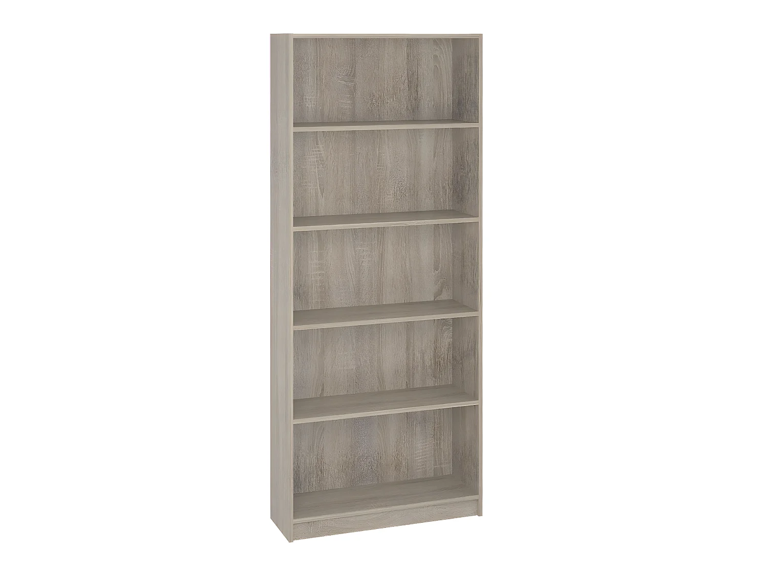 Bibliothèque / Etagère coloris chêne - Hauteur 180 x Longueur 75 x Profondeur 25 cm