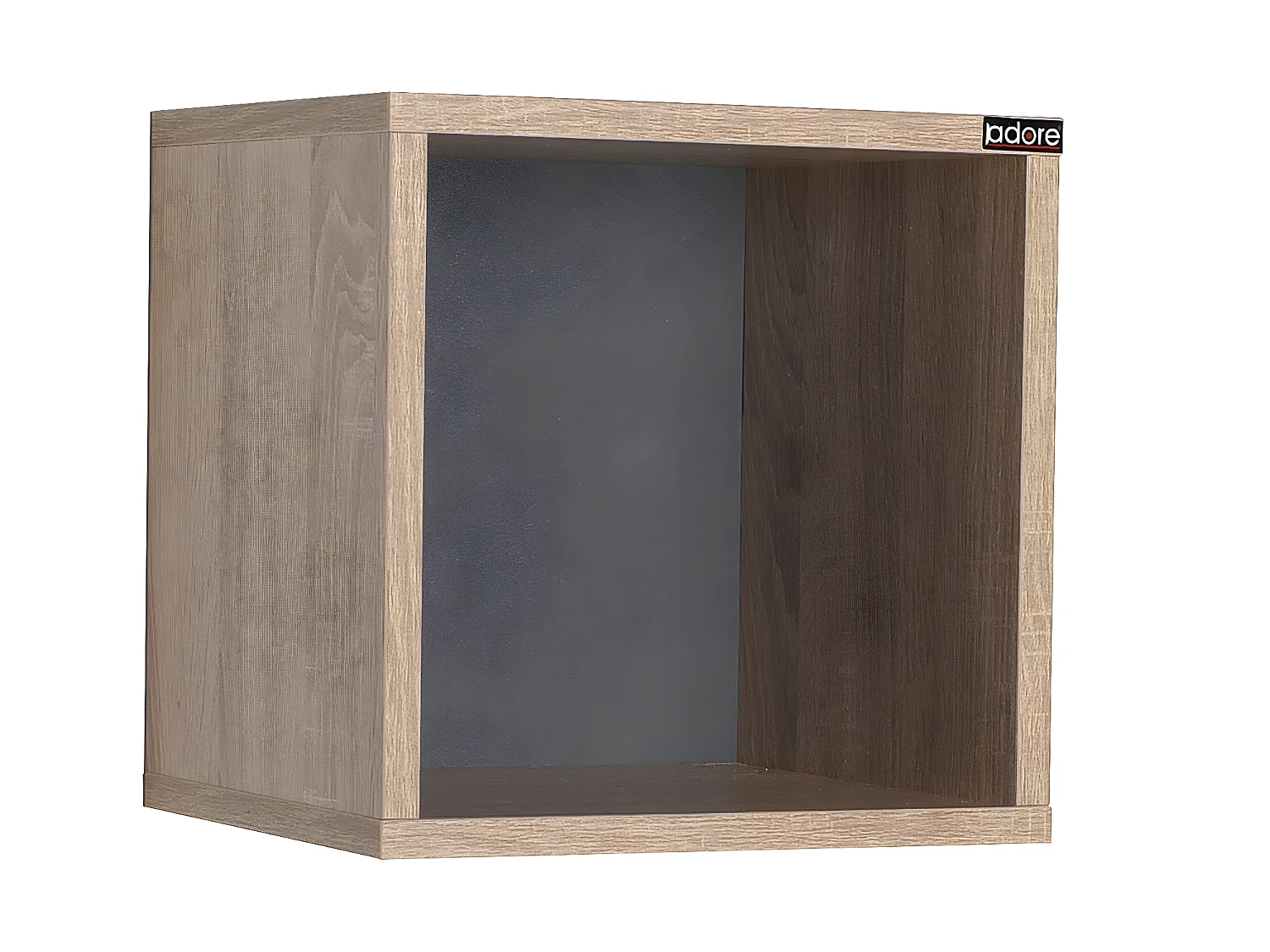 Etagère cube coloris Chêne Cambrian / Gris anthracite - longueur 33 x profondeur 19 x hauteur 33 cm
