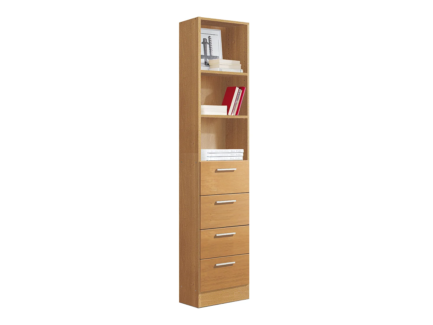 Etagère coloris Merisier - longueur 42 x profondeur 35 x hauteur 186 cm